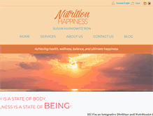 Tablet Screenshot of nutritionhappiness.com